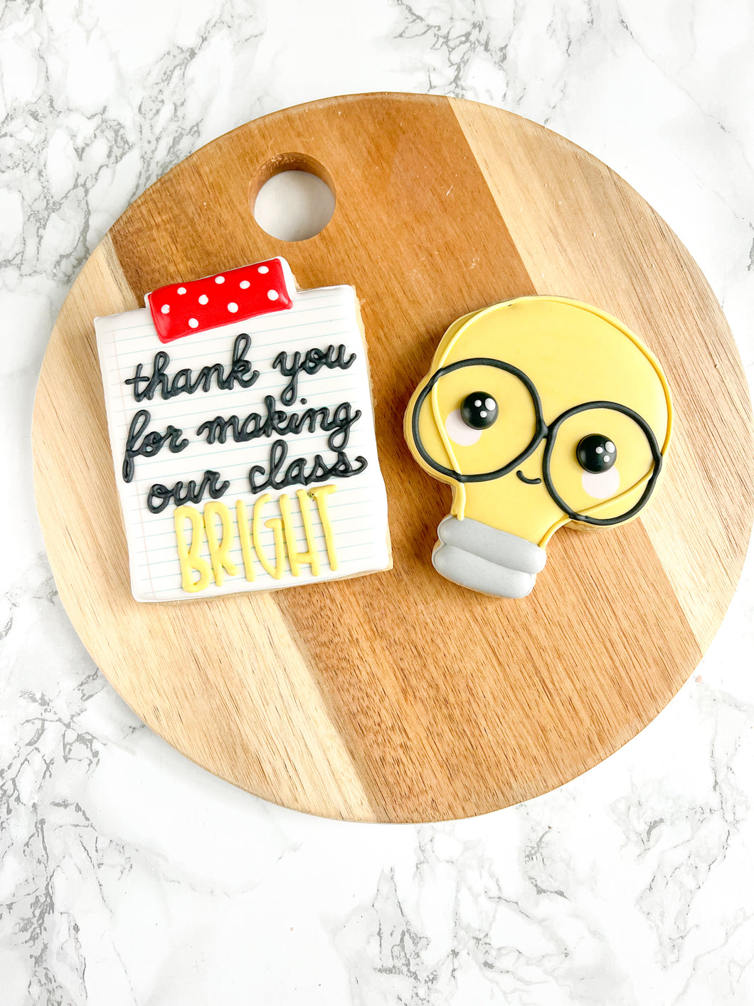 thank you for making our class BRIGHT! - large 2 cookie set