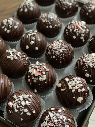 Peppermint mocha cocoa bomb